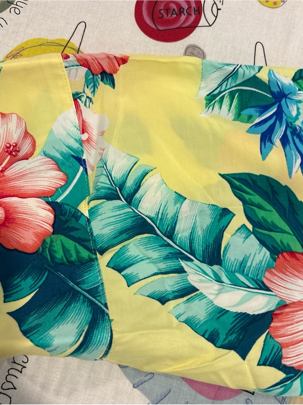 NWT Tommy Bahama XL Yellow Tropical Floral Tunic Blouse Hawaiian Resort Tropical - Picture 6 of 7